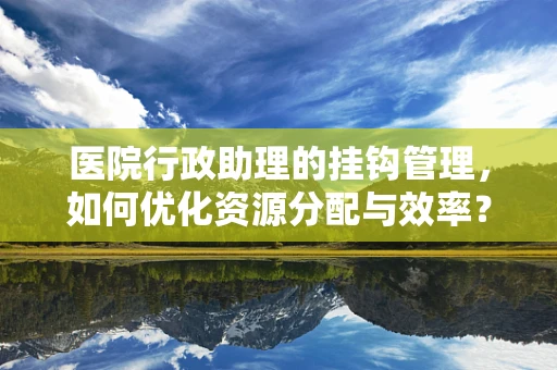 医院行政助理的挂钩管理，如何优化资源分配与效率？