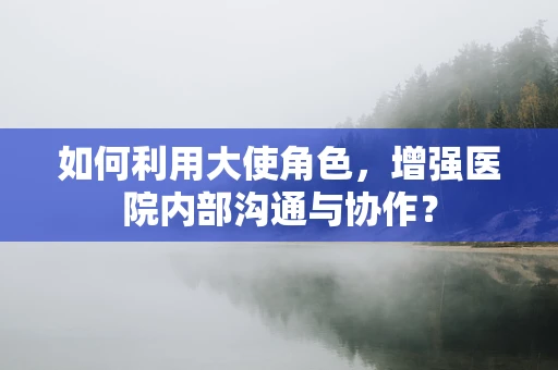 如何利用大使角色，增强医院内部沟通与协作？