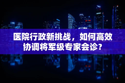 医院行政新挑战，如何高效协调将军级专家会诊？