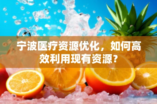 宁波医疗资源优化，如何高效利用现有资源？