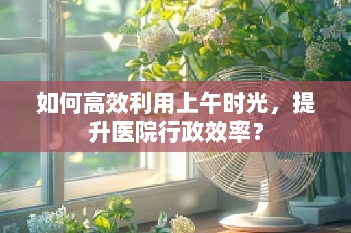 如何高效利用上午时光，提升医院行政效率？