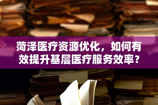 菏泽医疗资源优化，如何有效提升基层医疗服务效率？