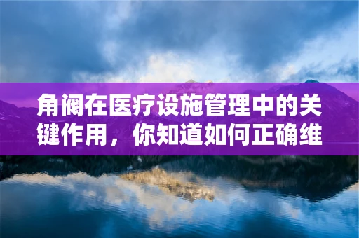 角阀在医疗设施管理中的关键作用，你知道如何正确维护吗？