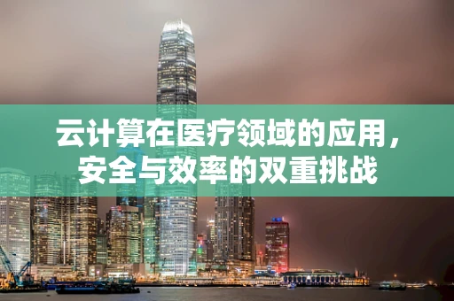 云计算在医疗领域的应用，安全与效率的双重挑战